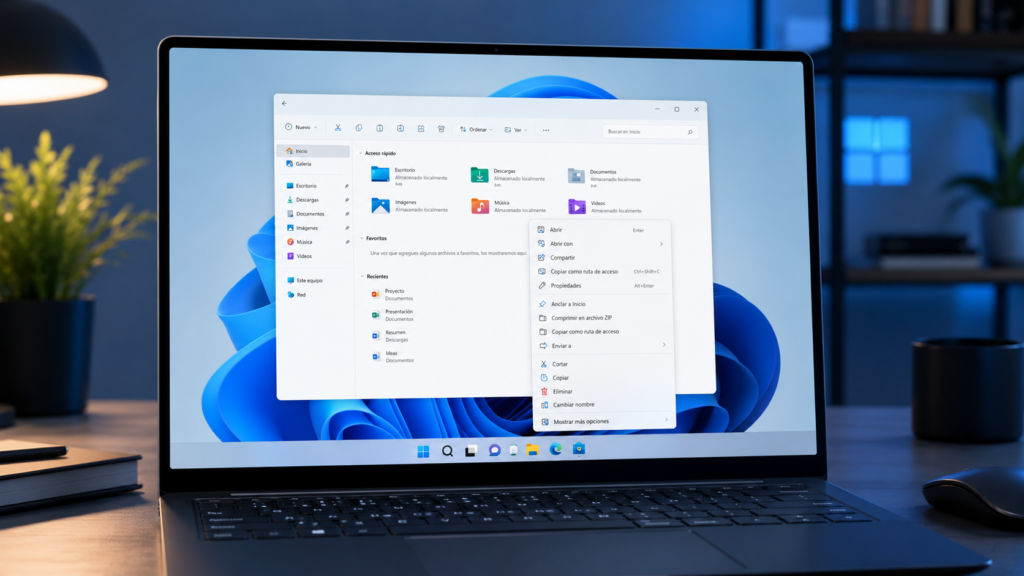 Windows 11 prepara un menú de clic derecho más rápido y personalizable
